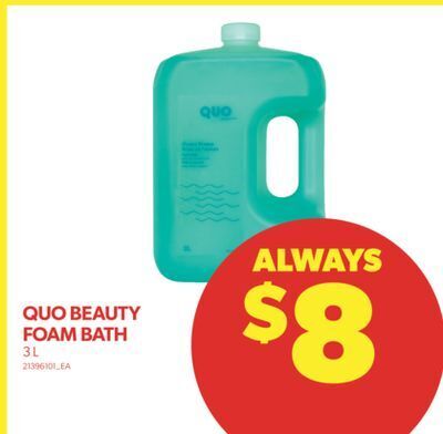 Real Canadian Superstore Quo beauty foam bath, 3l offer