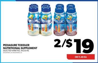 Real Canadian Superstore Pediasure toddler nutritional supplement, 4x235 ml offer