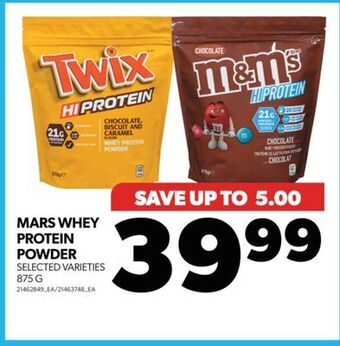 Real Canadian Superstore Mars whey protein powder, 875 g offer