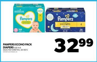 Real Canadian Superstore Pampers econo pack diapers, 58-180's offer