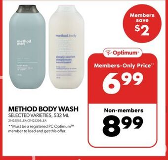 Real Canadian Superstore Method body wash, 532 ml offer