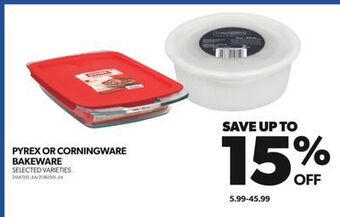 Real Canadian Superstore Pyrex or corningware bakeware offer
