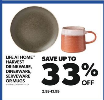 Real Canadian Superstore Life at home harvest drinkware, dinerware, serveware or mugs offer