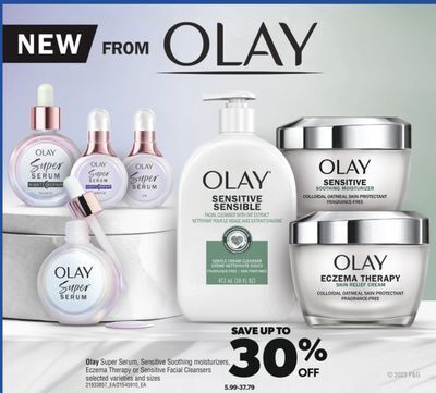 Real Canadian Superstore Olay super serum, sensitive soothing moisturizers, eczema therapy or sensitive facial cleansers offer
