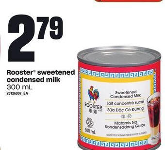 Loblaws Rooster sweetened condensed milk, 300 ml offer