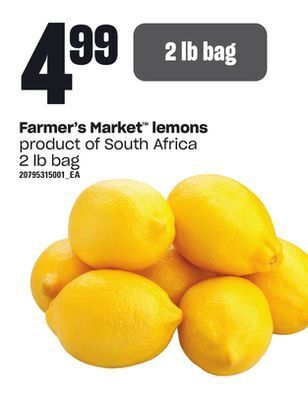Loblaws Farmer's market lemons, 2 lb bag offer