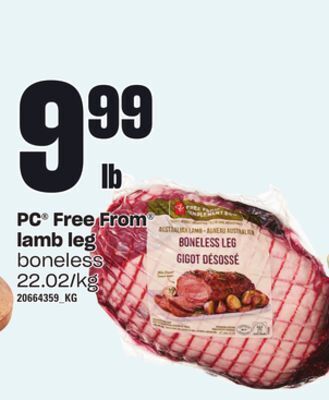 Loblaws Pc free from lamb leg offer