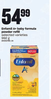 Loblaws Enfamil a+ baby formula powder refill, 992 g offer