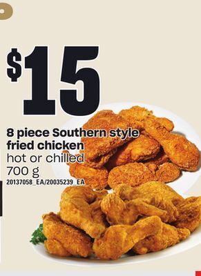 Loblaws 8 piece southern style fried chicken, 700 g offer