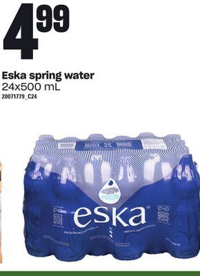 Loblaws Eska spring water, 24x500 ml offer
