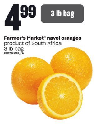 Loblaws Farmer's market navel oranges, 3 lb bag offer