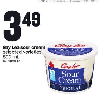 Loblaws Gay lea sour cream, 500 ml offer
