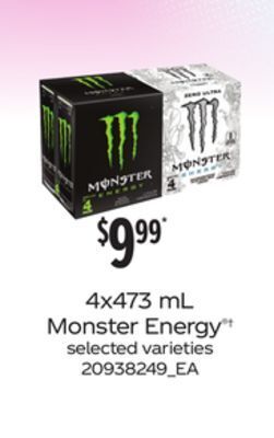 Loblaws Monster energy †, 4x473 ml offer