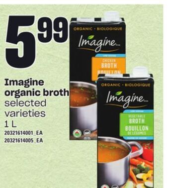 Loblaws Imagine organic broth, 1 l offer