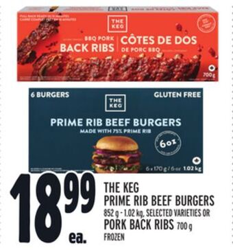 Metro The keg prime rib beef burgers offer