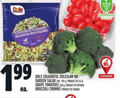 Metro Dole colourful coleslaw or garden salad offer