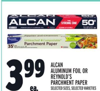 Metro Alcan aluminum foil or reynold's parchment paper offer