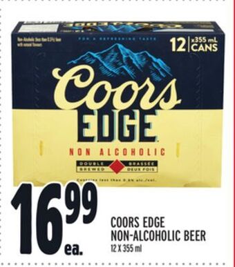 Metro Coors edge non-alcoholic beer offer