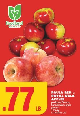 No Frills Paula red or royal gala apples offer