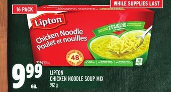 Metro Lipton chicken noodle soup mix offer