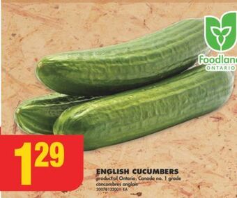 No Frills English cucumbers offer
