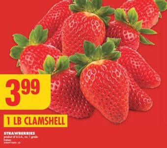 No Frills Strawberries, 1 lb clamshell offer