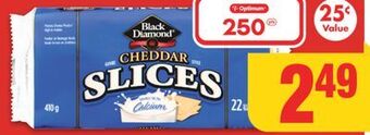 No Frills Black diamond slices processed cheese product, 410 g offer