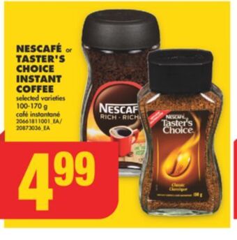 No Frills Nescafé or taster's choice instant coffee, 100-170 g offer