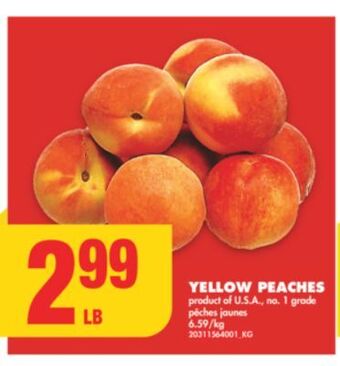 No Frills Yellow peaches offer