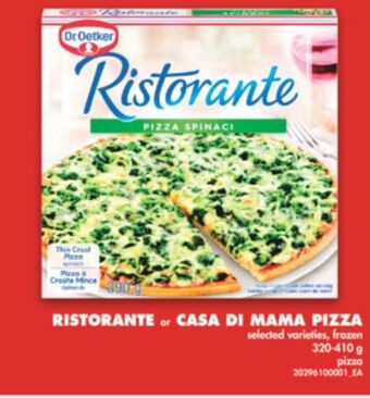 No Frills Ristorante or casa di mama pizza, 320-410 g offer