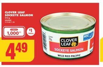 No Frills Clover leaf sockeye salmon, 213 g offer