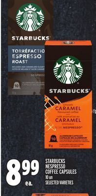 Metro Starbucks nespresso coffee capsules offer