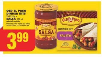 No Frills Old el paso dinner kits, 250-510 g or salsa, 650 ml offer