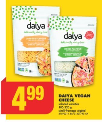 No Frills Daiya vegan cheese, 185-220 g offer
