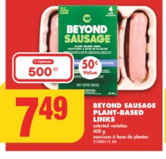 No Frills Beyond sausage plant-based links, 400 g offer