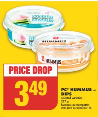 No Frills Pc hummus or dips, 227 g offer