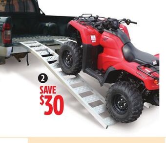 Canadian Tire Cargomaster arched aluminum ramp pair, 90 x 12 offer