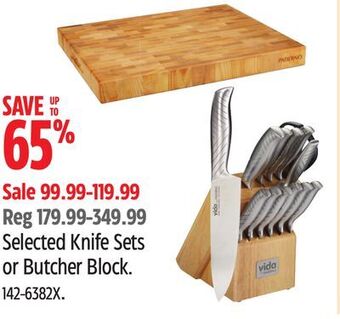 Canadian Tire Selected vida by paderno knife sets or butcher block offer