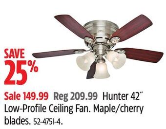 Canadian Tire Hunter 42 low-profile ceiling fan offer