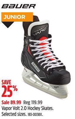 Canadian Tire Bauer vapor volt 2.0 hockey skates offer
