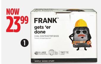 Canadian Tire Frank 40-pk contractor bags offer