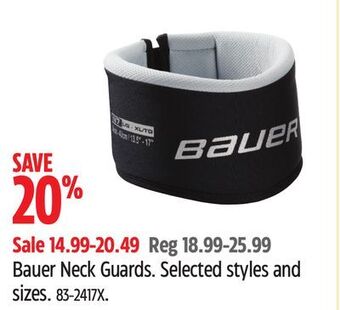 Canadian Tire Bauer neck guards offer