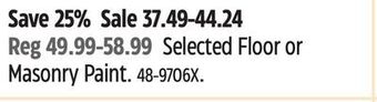 Canadian Tire Selected armor coat floor or masonry paint offer