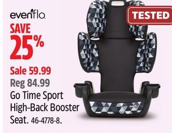 Canadian Tire Evenflo go time sport high-back booster seat offer