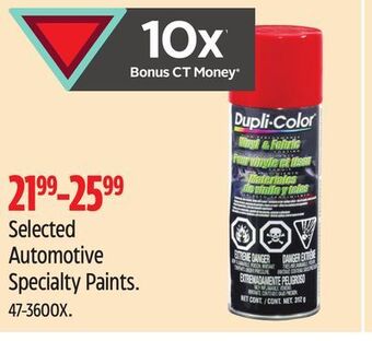 Canadian Tire Dupli.color selected automotive specialty paints offer