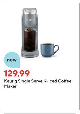Staples Keurig single serve k-iced coffee maker offer