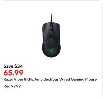 Staples Razer viper 8khz ambidextrous wired gaming mouse offer