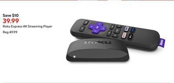 Staples Roku express 4k streaming player offer