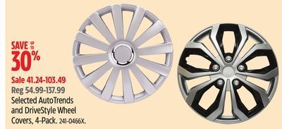Canadian Tire Selected autotrends and drivestyle wheel covers, 4-pack offer