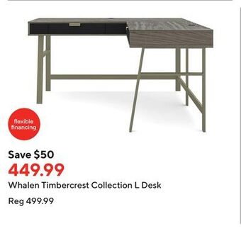 Staples Whalen timbercrest collection l desk offer